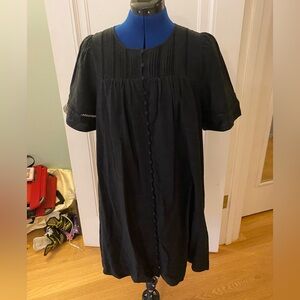 NWT madewell brand black button up dress. Size large